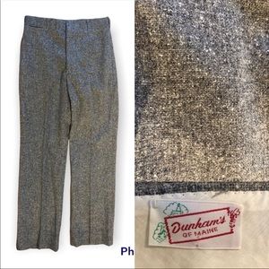 Vintage Dunham's of Maine Gray Tweed Wool Pants 32" Waist
